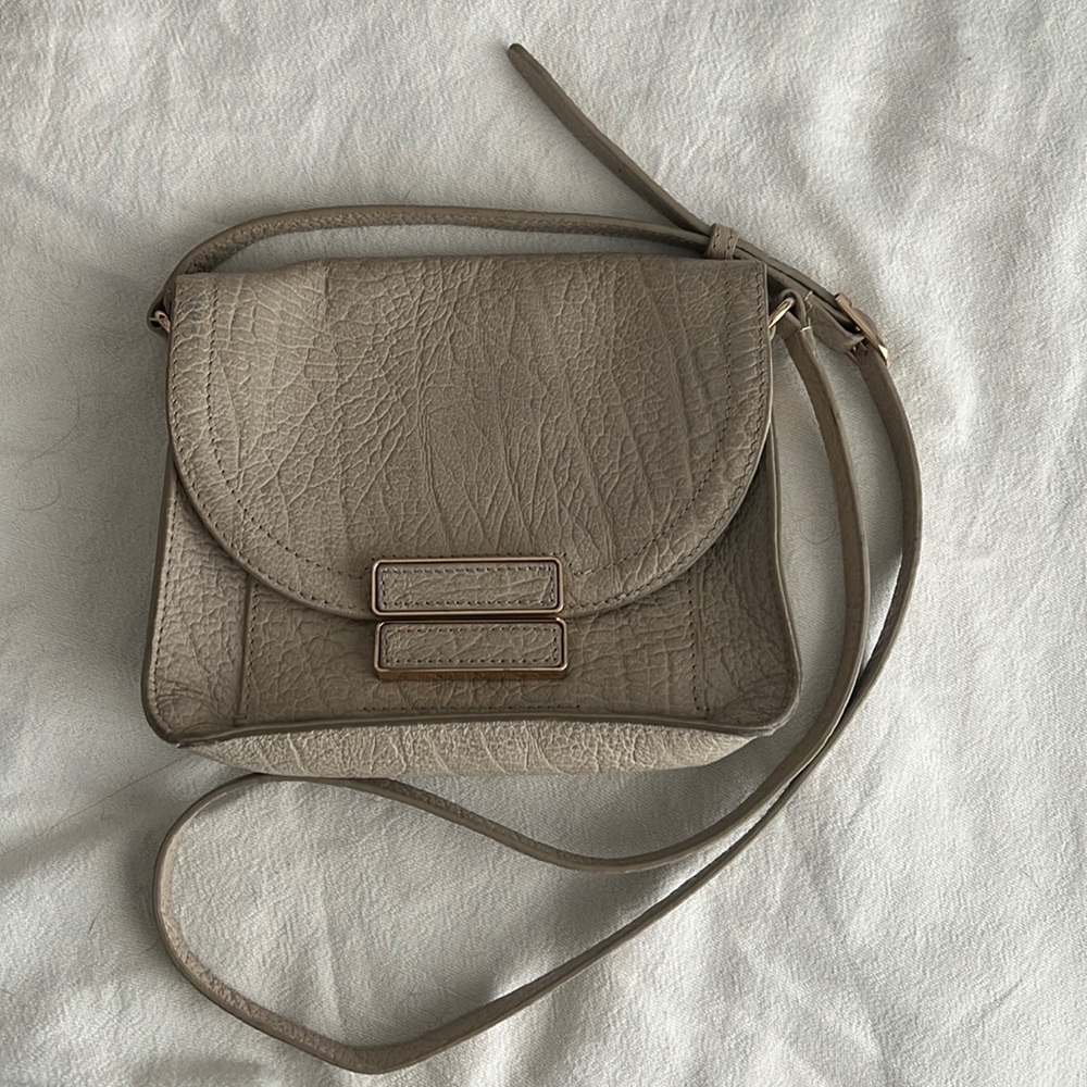 Authentic Botkier Bone Genuine Leather Crossbody Bag